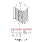 CERANO - Sprchový kout Orlano L/P - 5 mm - chrom, transparentní sklo - 80x70x195 - posuvný CER-DY505B-90190