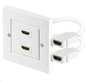 MicroConnect nástěnná zásuvka 2x HDMI (F) - 2x HDMI (F) bílá (HDMWALL2)