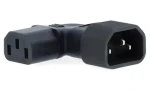 Nedis napájecí adaptér IEC-320 C14-C13 černá / Napájecí adaptér / Úhlový levý / Vidlice C14 - zásuvka C13 (CEGB11903BK)