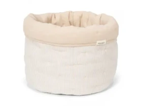 Little Dutch Košík textilní oboustranný velký Pure Soft Beige Stripe (DE30225041LD)