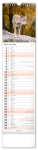 Nástěnný kalendář vázankový/kravata 2026 NOTIQUE - Lesní zvěř – Lesná zver, 12 x 48 cm