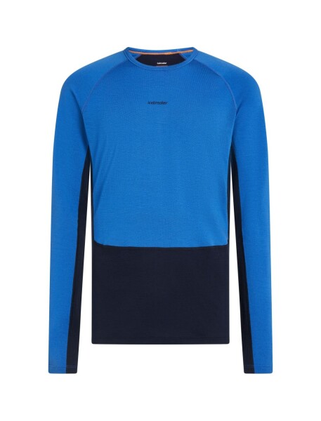 ICEBREAKER Mens Merino 260 ZoneKnit LS Crewe, Midnight Navy/Lazurite/Cb (vzorek) velikost: M