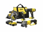 Stanley V20 SFMCK469M2 / Sada Aku nářadí / SFMCD711SFMCF800SFMCG400SFMCS500/ 4x18V / 2x 4.0Ah (SFMCK469M2)