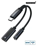 MicroConnect USB-C to USB-C Premium PD černá / Kabel USB-C / 13 cm / Power Delivery (MC-USBC-AUDIOCF)
