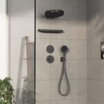 HANSGROHE - ShowerSelect Comfort Termostatická baterie pod omítku, kartáčovaný černý chrom 15559340