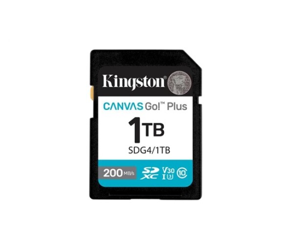 Kingston SDXC karta 1TB Canvas Go! Plus, R:200/W:160MB/s, Class 10, UHS-I, U3, V30 EDF_443757