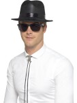 Smiffys.com Klobouk Gangster Fedora černý plast 56cm