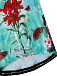 Cyklodres CYCOLOGY Tiger Lily, aqua, woman, krátký rukáv (Motiv Tiger Lily, velikost S)