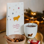 Bella Rose Sypaný ovocný čaj s kořením – Čuníkův vánoční čaj 100 g, krémová barva