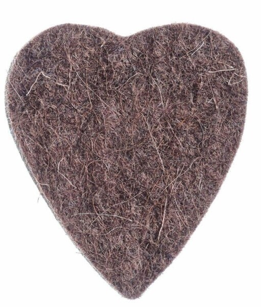 Timber Tones Felt Tones Heart Brown Wool Felt