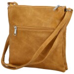 Stylová dámská koženková crossbody kabelka Melisandra, žlutá