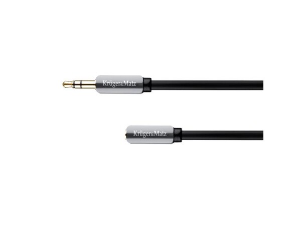 Kabel Jack 3,5mm konektor/Jack 3,5mm zdířka 1m KRUGER & MATZ KM0315