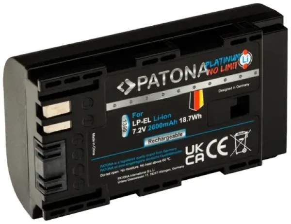 PATONA LP-EL / Baterie pro Canon Speedlite EL-1 / 2600 mAh / Li-Ion / Platinum (PT1399)