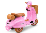 Mamido Dětský elektrický skútr Vespa 2x35W růžový