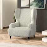 Bielastické potahy COSTINA smetanová křeslo ušák (š. 60 - 110 cm)