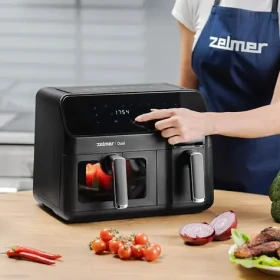Zelmer ZAF9000 Dual černá / Horkovzdušná fritéza / 2700 W / 9 l / 8 programů (ZAF9000 Dual)