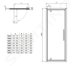IDEAL STANDARD - i.Life Pivotové sprchové dveře 1000 mm, silver bright/čiré sklo T4841EO