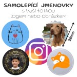 21x MINI Samolepka s vlastní FOTKA nebo LOGO 22mm