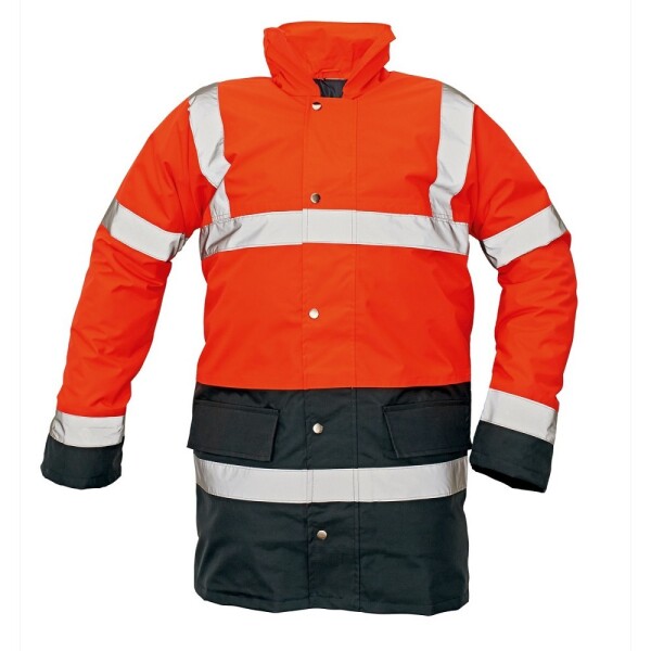 CRV Cerva Bunda SEFTON, reflexní zateplená bunda, HV červená-navy 3XL červená-navy