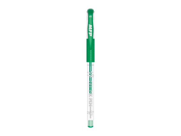 Gelové pero kus - green, zelená