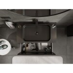 MEXEN/S - Orio koupelnová skříňka pod umyvadlo 90 cm s deskou, 1 šuplík, černá mat 91A10-09047-1-BFC71