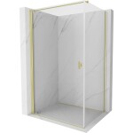 MEXEN/S - Mist-B sprchový kout dveře křídlové 100 x 90, transparent, zlato kartáčovaná 8A2T-100-090-55-00