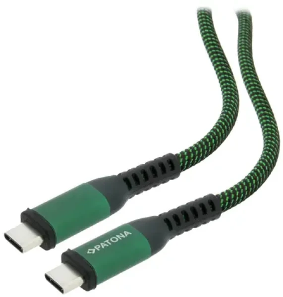 Patona kabel USB-C / Nabíjecí kabel / USB-C (M) - USB-C (M) / PD 100W / opletený / 1 m (PT1733)