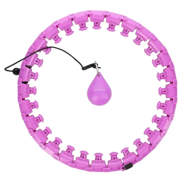 HMS HHW12 Masážní hula hoop plus size se závažím fialová (5907695545265)