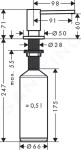 HANSGROHE - Příslušenství Dávkovač mycích prostředků A41, 500 ml, chrom 40438000