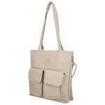 Stylová dámská koženková kabelka na rameno Susanne, béžová