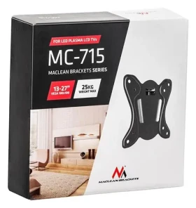 Maclean MC-715 černá / Nástěnný držák pro TV / 13-27" / VESA 100x100 / nosnost 25 kg (MC-715)