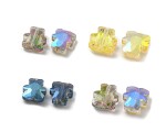 Skleněné korálky - broušený medvídek - různé varianty - 9,5x 8,5 x 3,5 mm - 1 ks Barva: Žlutá