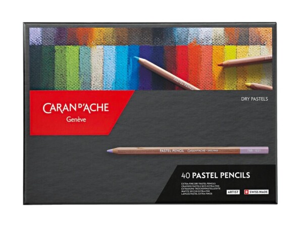 Caran D'Ache Pastel Pencils suché pastely v tužce sada 40 barev