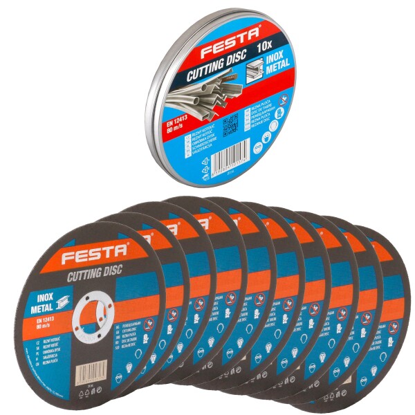 FESTA 22229 Kotouč řezný, 125 x 1,2mm, ocel + nerez, bal. 10ks