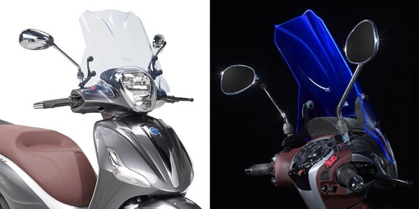 5606BL plexi modré "Ice" Piaggio Beverly 125ie-300ie-350 Tourer (10-20) vxš290x450 mm