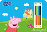 Prasátko Peppa - Kreslící set s pastelkami