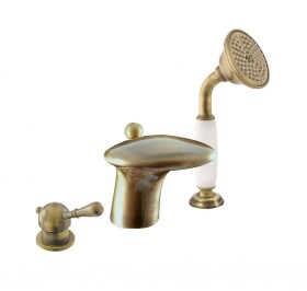 RAV Slezák - LABE - Vanová baterie 3-otvorová, Stará mosaz (Bronz), 1/2" L471.5SSM