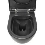 Wc s prkénkem softclose závěsné VitrA S60 černá mat zadní odpad 7510-083-6319 7510-083-6319