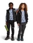 Dětské merino triko dlouhý rukáv ICEBREAKER Kids Merino 200 Oasis LS Crewe Bear Tour AOP, Zinc Blue/Aop velikost: 3