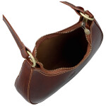 Luxusní dámská kožená kabelka na rameno Delami Vera Pelle Lanny, hnědá