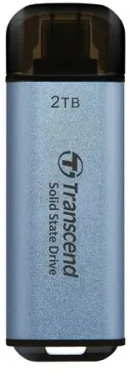 Transcend ESD300C Externí SDD 2TB modrá / USB-C 3.2 Gen 2 / R: 1050MBs / W: 950MBs (TS2TESD300C)