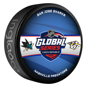 Inglasco / Sherwood Puk Global Series 2022 Czech Republic Dueling Logo San Jose Sharks vs Nashville Predators