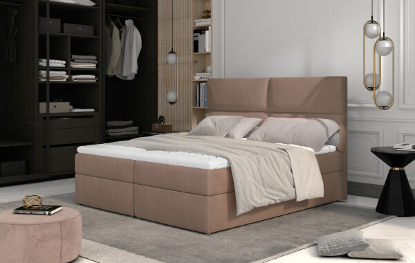 Boxspring Amber Rozměr: 160 x 200 cm, látka: Monolith 09