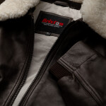 Pánská Kožená Bunda Pilot Pierce Pravý Kožíšek Brixton Hnědá Velikost: XL