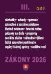 Zákony III B 2026 Sociálne zabezpečenie a príspevky