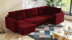 FRONTI Sedací souprava RUTAR červená - DREAM VELVET 202.10