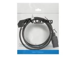 Lanberg CEE7/7 - IEC C19 černá / Napájecí kabel / 1,8 m / 16A / VDE (CA-C19C-10CC-0018-BK)