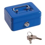 LEVIOR 70120 Pokladna kovová, 125x95x60mm, modrá