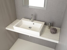 SAPHO - AVICE deska pod umyvadlo 130x50cm, tl.5cm, dub starobílý AV135