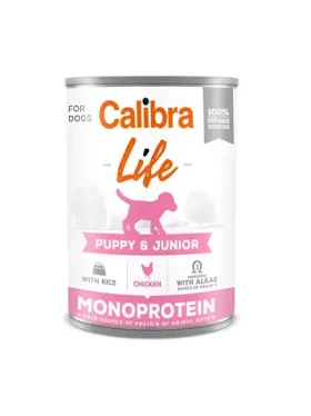Calibra Dog Life Puppy Junior Chicken with rice 400 g / Konzerva pro psy / pro štěňata a juniory